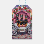 Doberman Dog Valentine's Day  Cadeaulabel (Achterkant)