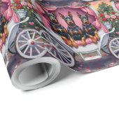 Doberman Dog Valentine's Day  Cadeaupapier (Rol Hoek)