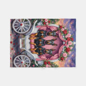 Doberman Dog Valentine's Day Fleece Deken (Voorkant (Horizontaal))