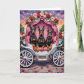 Doberman Dog Valentine's Day  Kaart (Voorkant)