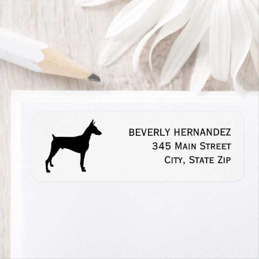 Doberman Dog Walker Trainer Puppy zit Etiket (Insitu)