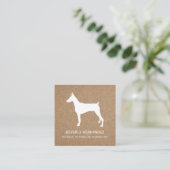 Doberman Dog Walker Trainer Puppy zitkraft Vierkante Visitekaartje (Staand voorkant)