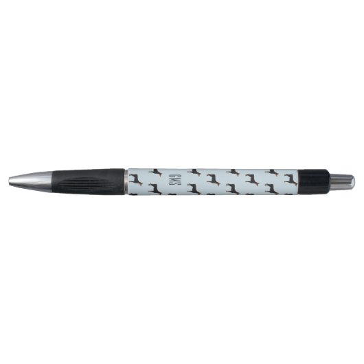 Doberman Dogs Pattern Monogrammed Pen (Voorkant)