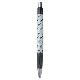Doberman Dogs Pattern Monogrammed Pen