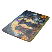 Doberman Dogs Pumpkin Halloween Grappig Badmat (Gekanteld)