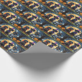 Doberman Dogs Pumpkin Halloween Grappig Cadeaupapier (Hoek)