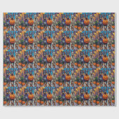 Doberman Dogs Trick-or-Treating Halloween kostuums Cadeaupapier (Vlak)