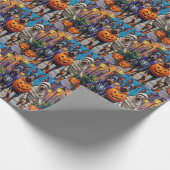 Doberman Dogs Trick-or-Treating Halloween kostuums Cadeaupapier (Hoek)
