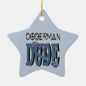 Doberman DUDE Keramisch Ornament (Voorkant)