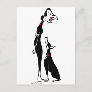 Doberman en Doberwoman Briefkaart