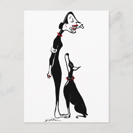 Doberman en Doberwoman Briefkaart (Voorkant)