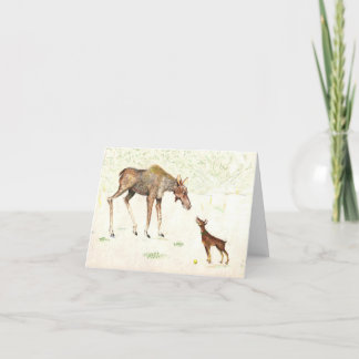 Doberman en Moose Card Bedankkaart