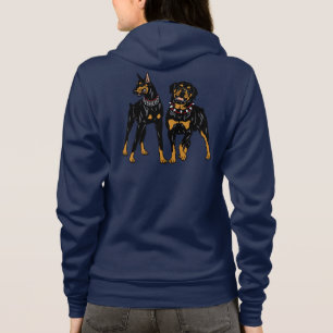 doberman en rottweiler hoodie