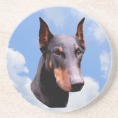 Doberman Face Dog Animal Onderzetter (Voorkant)