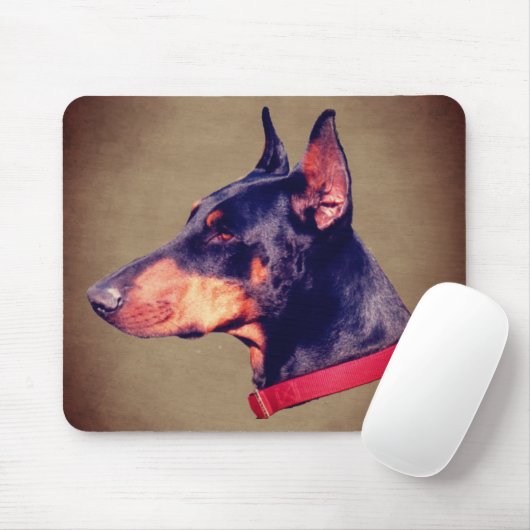 Doberman Face Dog Muismat (Met muis)