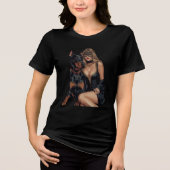 Doberman Family Tri-Blend Shirt (Voorkant)