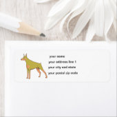 doberman fawn and roest cartoon etiket (Insitu)