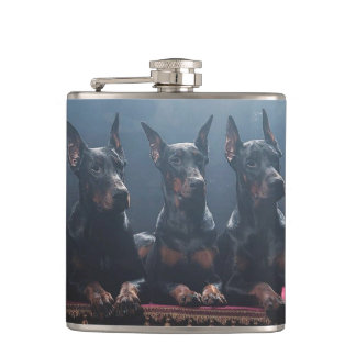 Doberman Flask Heupfles