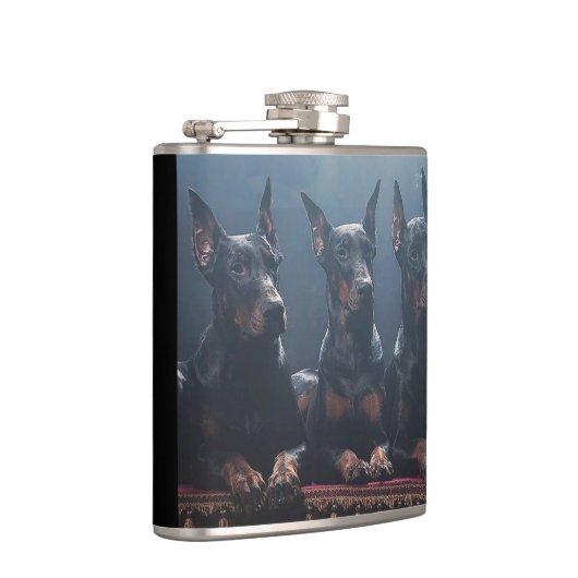Doberman Flask Heupfles (Rechts)