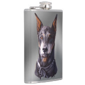 Doberman Flask Personalize Doberman Pinscher Flask Heupfles (Rechts)