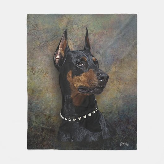 Doberman Fleece Deken (Voorkant)