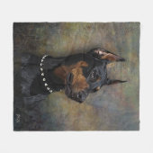 Doberman Fleece Deken (Voorkant (Horizontaal))
