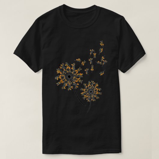 Doberman Flower Fly Dandelion Funny Dog Lover For T-shirt (Design voorkant)