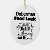 Doberman Food Logic Keramisch Ornament (Rechts)