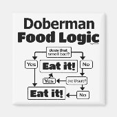 Doberman Food Logic Magneet (Voorkant)