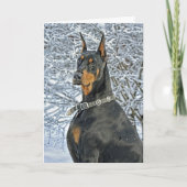 Doberman Fosty Day Holiday Kaart (Voorkant)