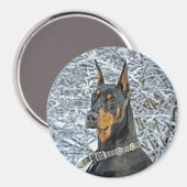 Doberman Fosty Day Magneet (Voorkant / Achterkant)