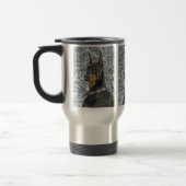 Doberman Frosty Day Close-up Travel Mug Reisbeker (Links)