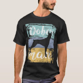 Doberman Gift -  Retro Doberman Dog T-shirt (Voorkant)