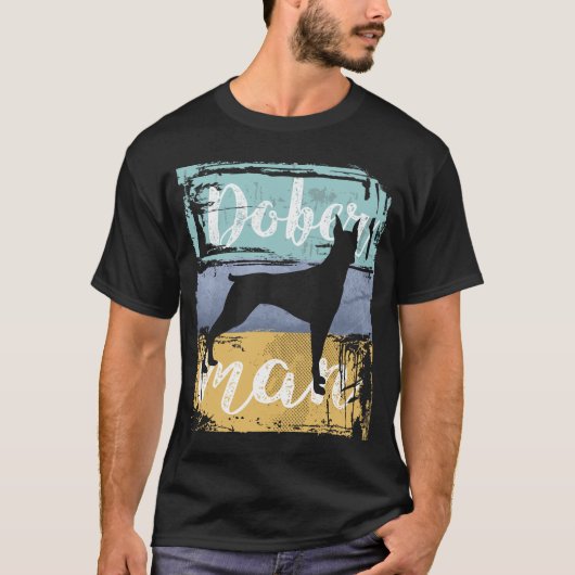 Doberman Gift -  Retro Doberman Dog T-shirt (Voorkant)