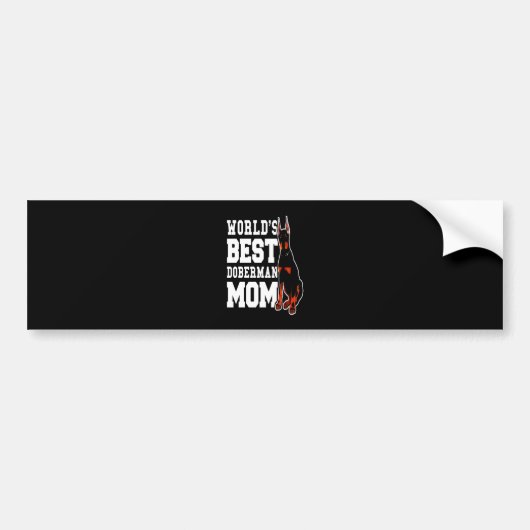 Doberman Gift | 's Werelds Beste Doberman Mam Bumpersticker (Voorkant)