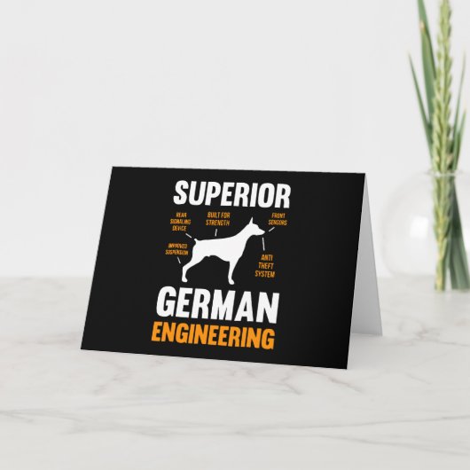 Doberman Gift | Superior German Engineering Kaart (Voorkant)
