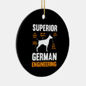 Doberman Gift | Superior German Engineering Keramisch Ornament (Rechts)