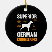 Doberman Gift | Superior German Engineering Keramisch Ornament (Voorkant)