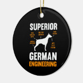 Doberman Gift | Superior German Engineering Keramisch Ornament (Links)