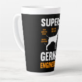 Doberman Gift | Superior German Engineering Latte Mok (Linkerhoek)