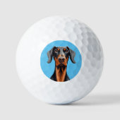 Doberman Golfballen (Voorkant)