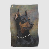 Doberman Golfhanddoek (Voorkant)