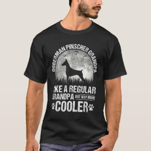 Doberman Grandpa Moon  Dog Vaderdag T-shirt