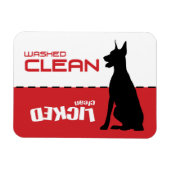Doberman, Great Dane Dishwasher Magnet Magneet (Horizontaal)