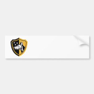 Doberman Guard Dog Stars Shield Bumpersticker
