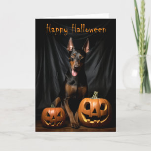 Doberman Halloween Kaart