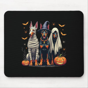 Doberman Halloween kostuum Mummy Witch Ghost Muismat
