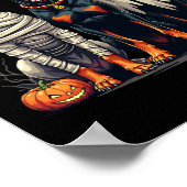 Doberman Halloween kostuum Mummy Witch Ghost Poster (Hoek)