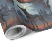 Doberman Halloween Scary Cadeaupapier (Rol Hoek)