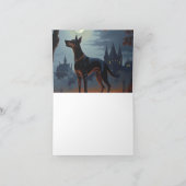 Doberman Halloween Scary Kaart (Binnen)